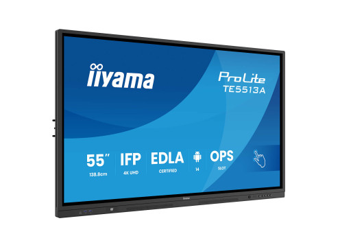 מסך מגע אינטראקטיבי IIYAMA ProLite 55" IPS 4K PureTouch-IR+ 40pt Touch