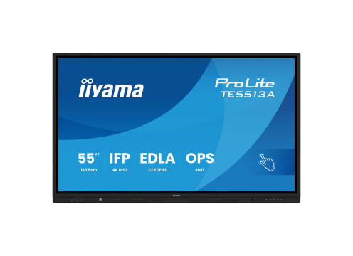 מסך מגע אינטראקטיבי IIYAMA ProLite 55" IPS 4K PureTouch-IR+ 40pt Touch