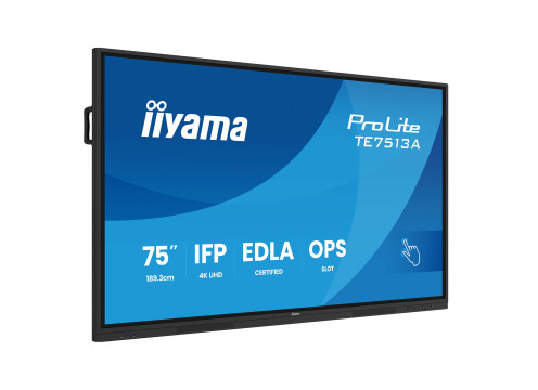 מסך מגע אינטראקטיבי IIYAMA ProLite 75" IPS 4K PureTouch-IR+ 40pt Touch