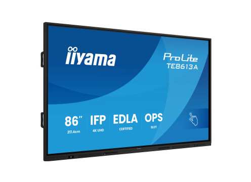 מסך מגע אינטראקטיבי IIYAMA ProLite 86" IPS 4K PureTouch-IR+ 40pt Touch