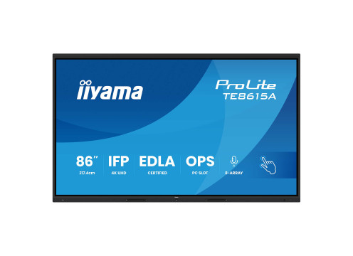 מסך מגע אינטראקטיבי IIYAMA ProLite 86" IPS 4K DeepContrast-IR+ 40pt Touch