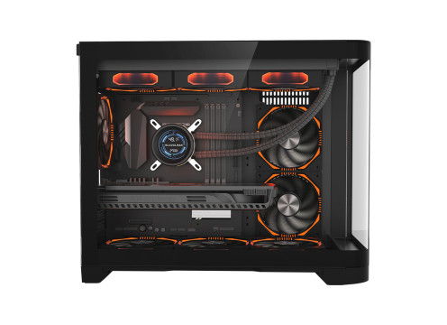 1StPlayer UV6 3X ARGB Fan HUB+Remote Black Case