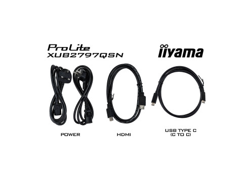 מסך מחשב IIYAMA 27" ProLite IPS WQHD 100Hz 1ms White
