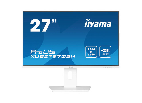 מסך מחשב IIYAMA 27" ProLite IPS WQHD 100Hz 1ms White